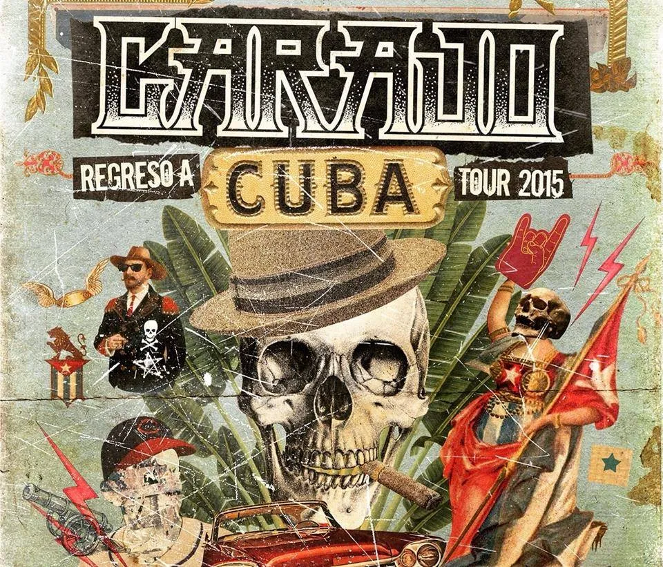 Cartel del concierto de Carajo en Cuba. Foto: cortesía del autor.