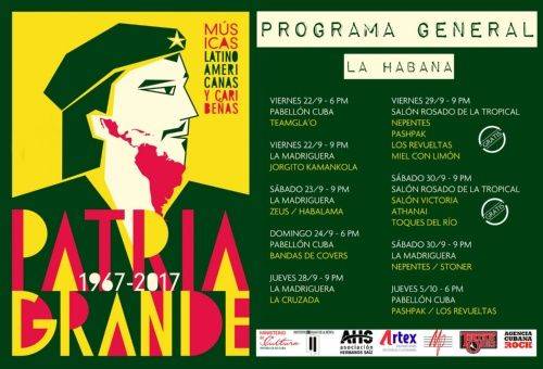 Poster of the participating bands in the 2017 edition of the Patria Grande festival. Photo: courtesy of the author.