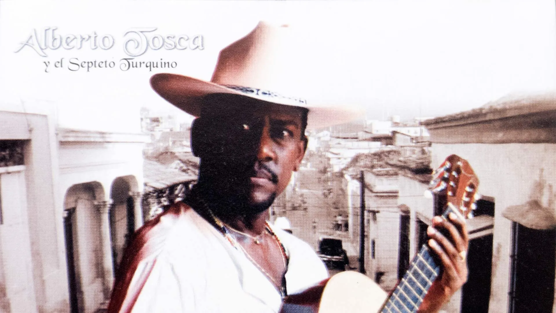 detalle de la portada del álbum Amor a Santiago, de Alberto Tosca y el Septeto Turquino.