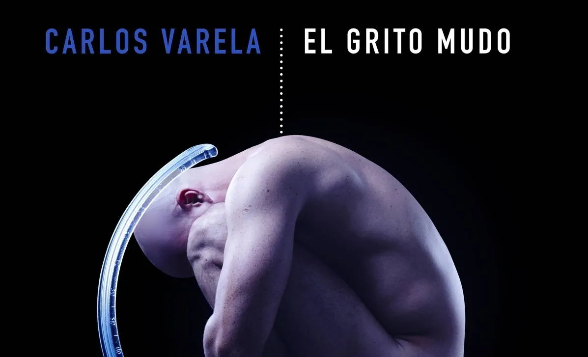 Detalle de la portada del álbum El Grito Mudo (2019), de Carlos Varela. Diseño: Erik Ravelo.